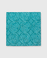 Load image into Gallery viewer, Cotton Print Pocket Square Teal/Mint/Turquoise Dot Constellation
