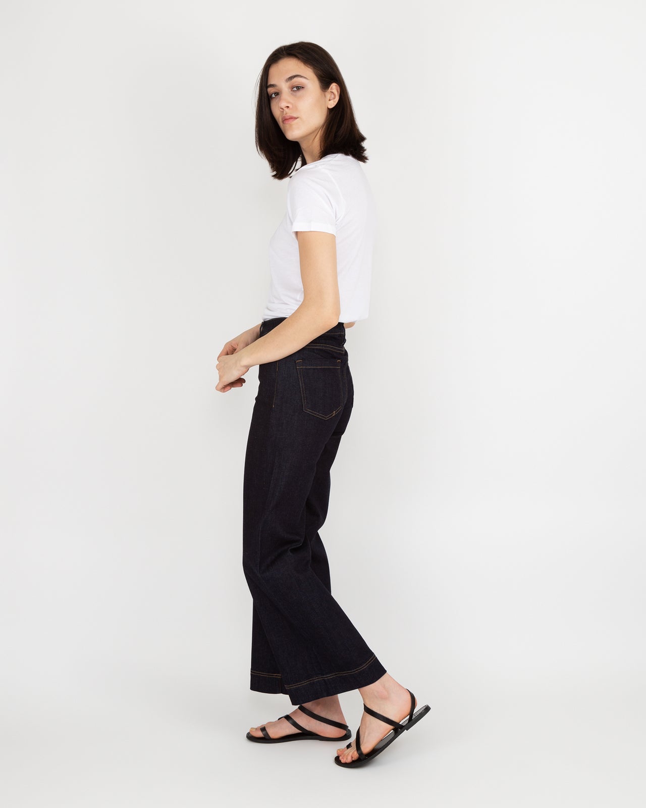 Short-Sleeved Relaxed Tee White Pima Cotton