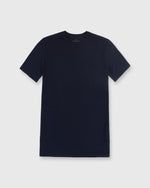 Load image into Gallery viewer, Short-Sleeved Tee Navy Pima Cotton
