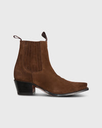 Short Cowboy Boot Brown Suede