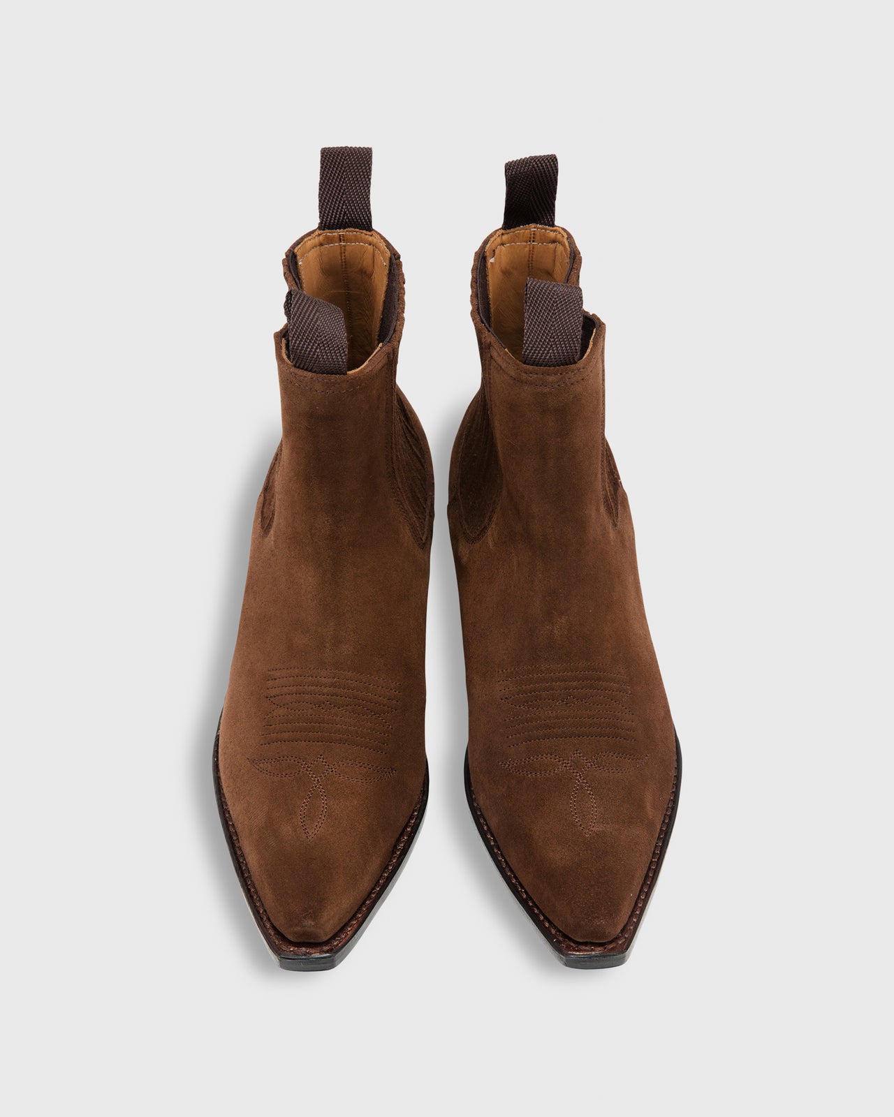 Short Cowboy Boot Brown Suede