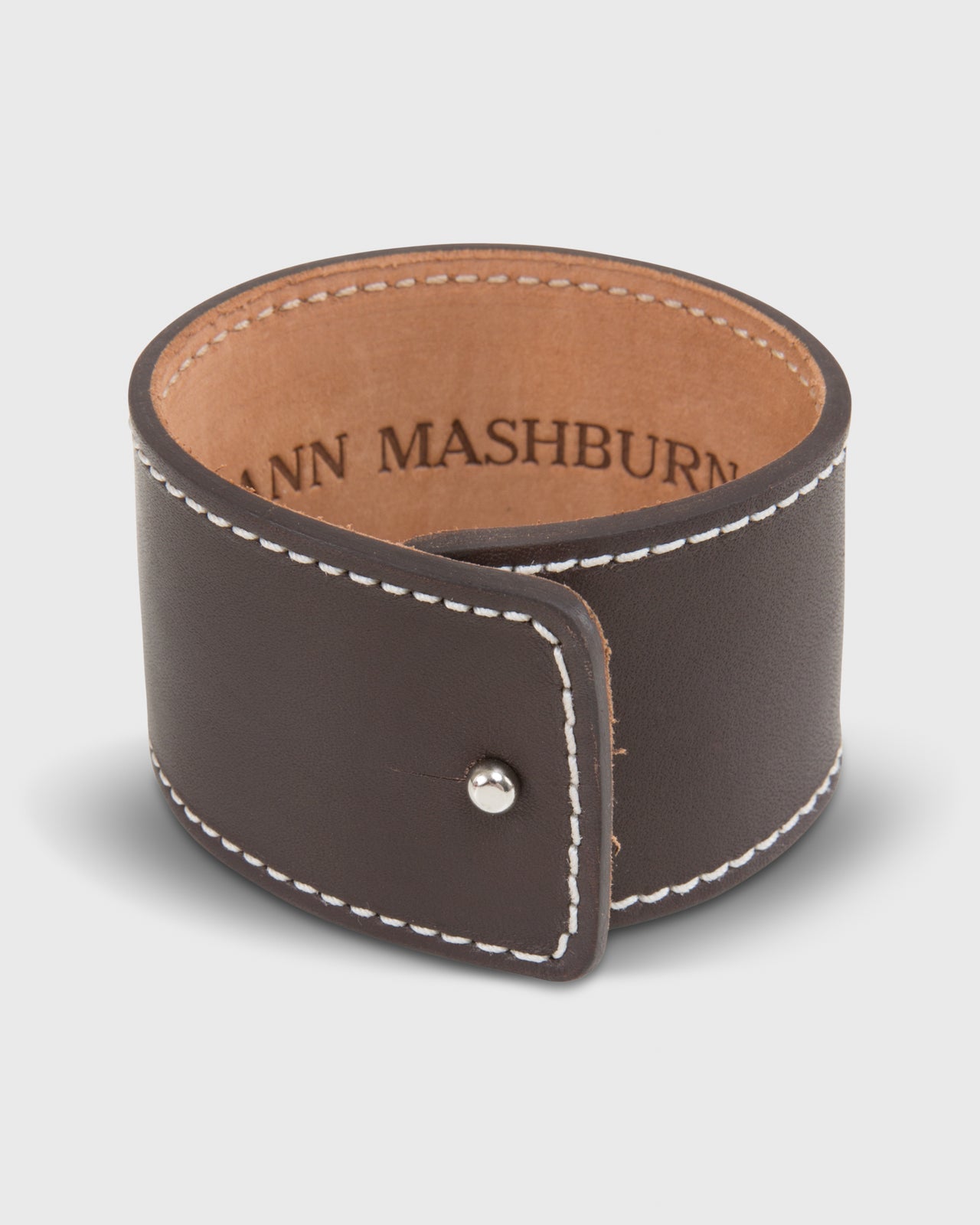 1.5" Leather Cuff Bracelet Chocolate