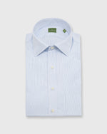Load image into Gallery viewer, Spread Collar Dress Shirt Sky Pencil Stripe Poplin
