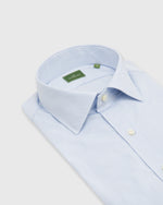 Load image into Gallery viewer, Spread Collar Dress Shirt Sky Pencil Stripe Poplin
