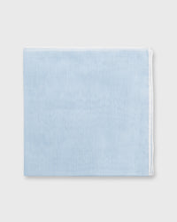 Hand-Rolled Pocket Square Sky Cotolino/White Edge