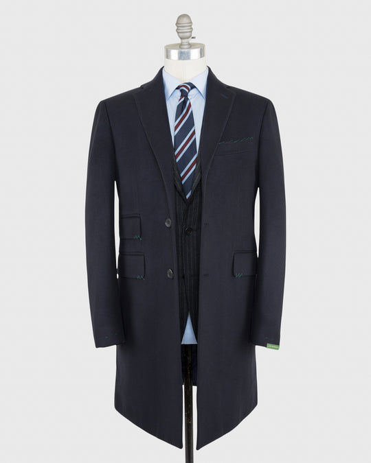 Kincaid No. 3 Topcoat Navy Wool Flannel