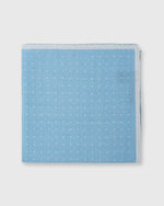 Load image into Gallery viewer, Wool/Silk Print Pocket Square Glacier Blue/Pale Grey Micro Dot
