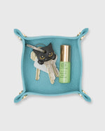 Load image into Gallery viewer, Soft Small Square Tray Turquoise Alce Leather
