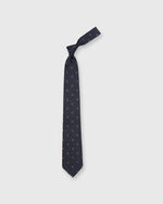 Load image into Gallery viewer, Silk Faille Club Tie Navy/Brown Owl
