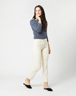 Load image into Gallery viewer, Flare Cropped 5-Pocket Jean in Natural Stretch Denim
