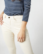 Load image into Gallery viewer, Flare Cropped 5-Pocket Jean in Natural Stretch Denim

