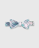 Load image into Gallery viewer, Cotton Woven Bow Tie Navy/Pink/Aqua Madras
