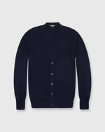 Load image into Gallery viewer, Classic V-Neck Cardigan Navy Cashmere
