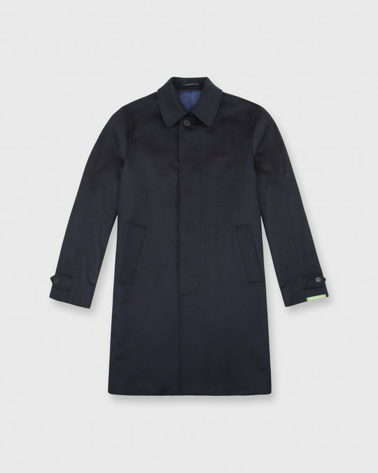 Tailored Traveler's Trench Navy Wool/Cashmere