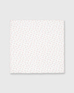Load image into Gallery viewer, Cotton Print Pocket Square Bone/Cranberry Floral Dot
