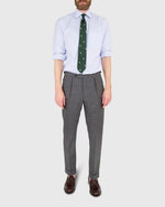Load image into Gallery viewer, Pleated Dress Trouser Mid-Grey High-Twist
