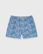 Load image into Gallery viewer, Button-Front Boxer Short in Blue Virginia Meadow Liberty Fabric

