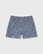 Load image into Gallery viewer, Button-Front Boxer Short in Red/Blue Phoebe &amp; Jo Liberty Fabric
