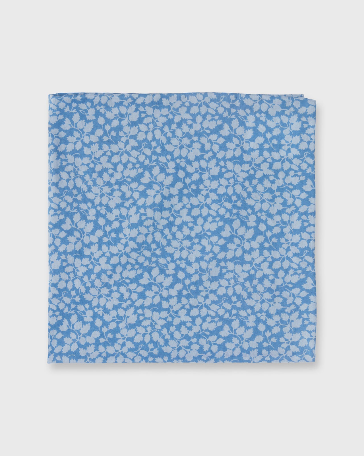 Hand-Rolled Cotton Print Pocket Square in Blue Glenjade Liberty Fabric