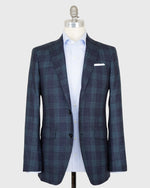 Load image into Gallery viewer, Virgil No. 2 Jacket in Navy/Seaglass Plaid Hopsack
