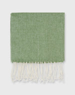 Load image into Gallery viewer, Cashmere Gauze Scarf in Green/White
