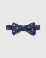Load image into Gallery viewer, Silk Repp Club Bow Tie Navy Fox
