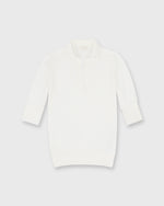 Load image into Gallery viewer, Half-Sleeved Georgina Sweater in Ivory Cotton/Silk
