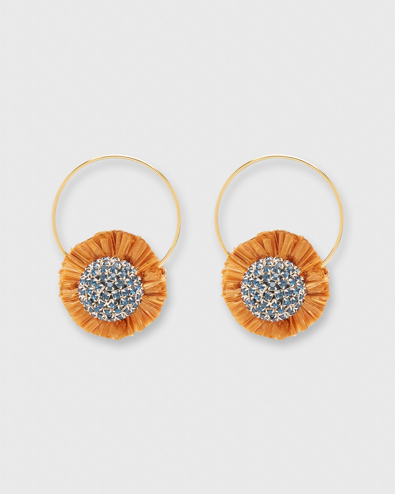 Saturn Earrings in Multicolor Cristallo/Azzurro
