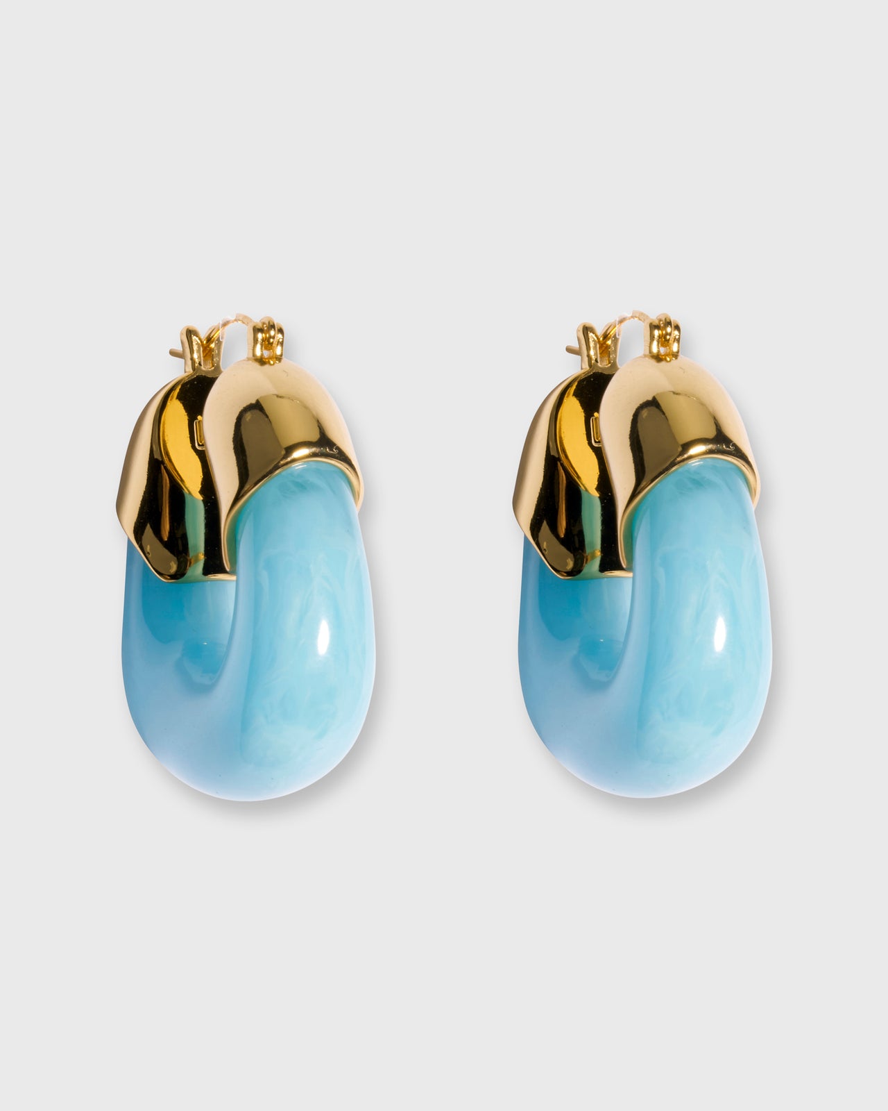 Organic Hoop Earrings in Pool