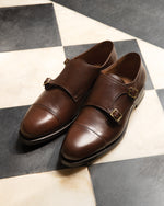 Load image into Gallery viewer, Double Monk Strap in Espresso Calfskin
