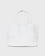 Load image into Gallery viewer, Mercato Handwoven Tote in White Leather
