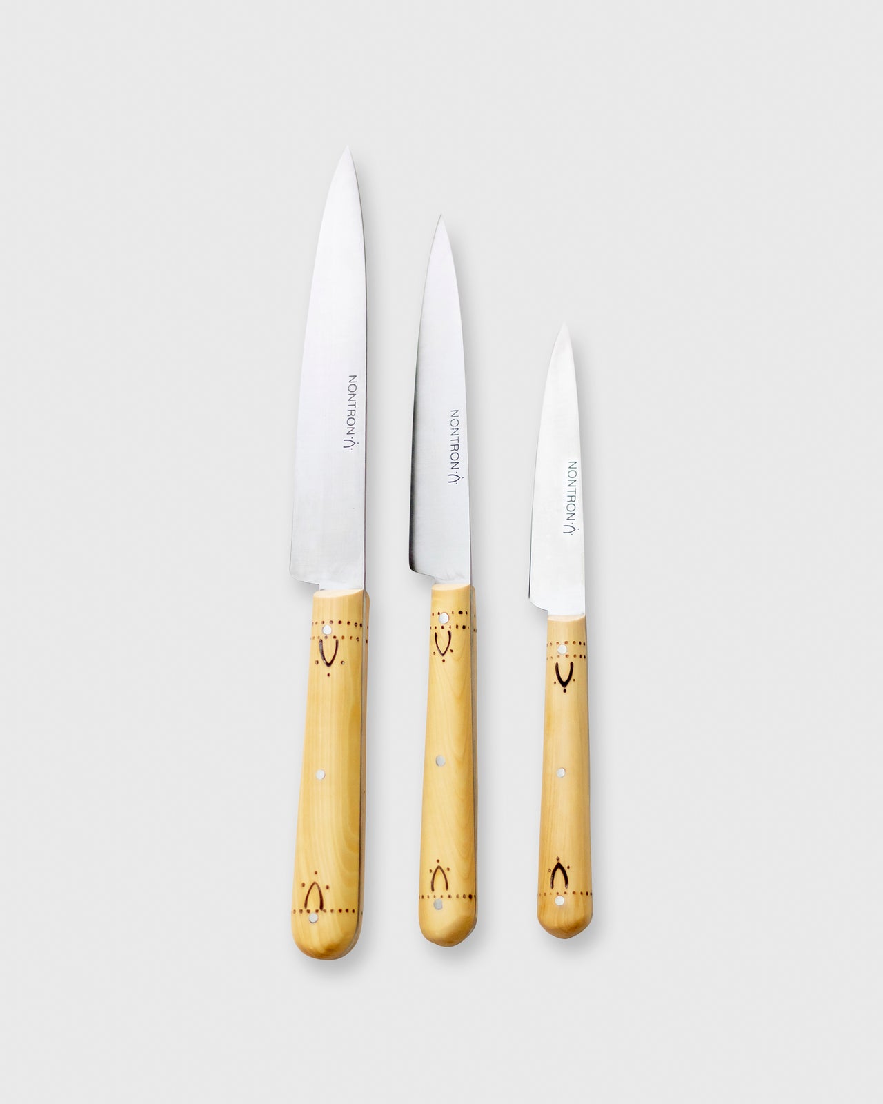 Kitchen Knife No. 10 in Woodburned Boxwood