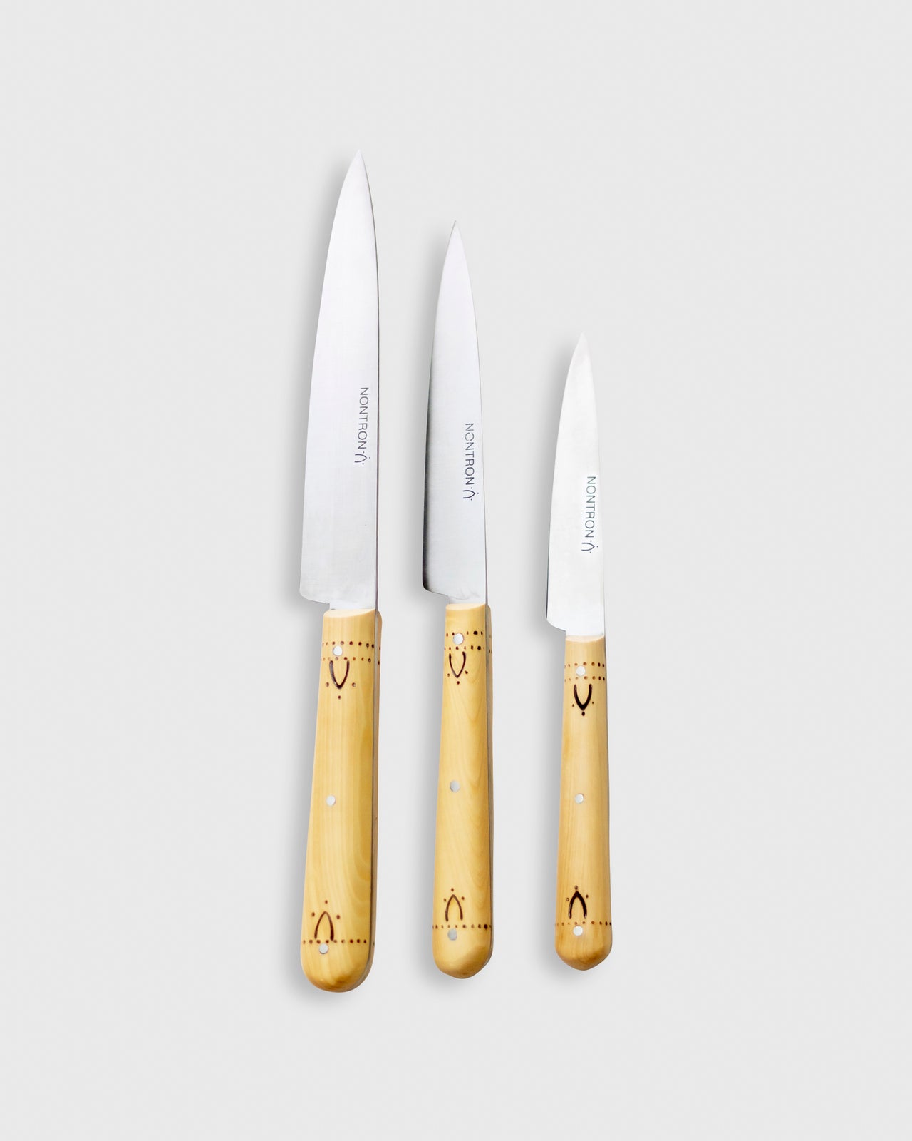 Kitchen Knife No. 12 in Woodburned Boxwood
