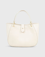 Load image into Gallery viewer, Small Annalisa Satchel Bag in Beige Leather
