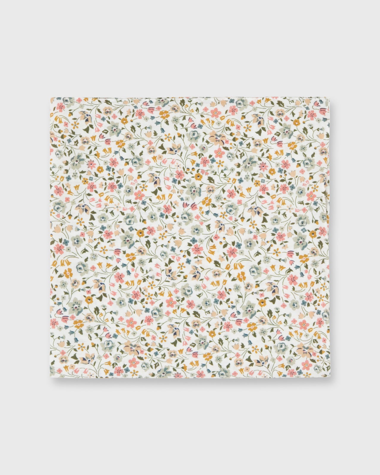Hand-Rolled Cotton Print Pocket Square in Multicolor Kimberely & Sarah Po Liberty Fabric