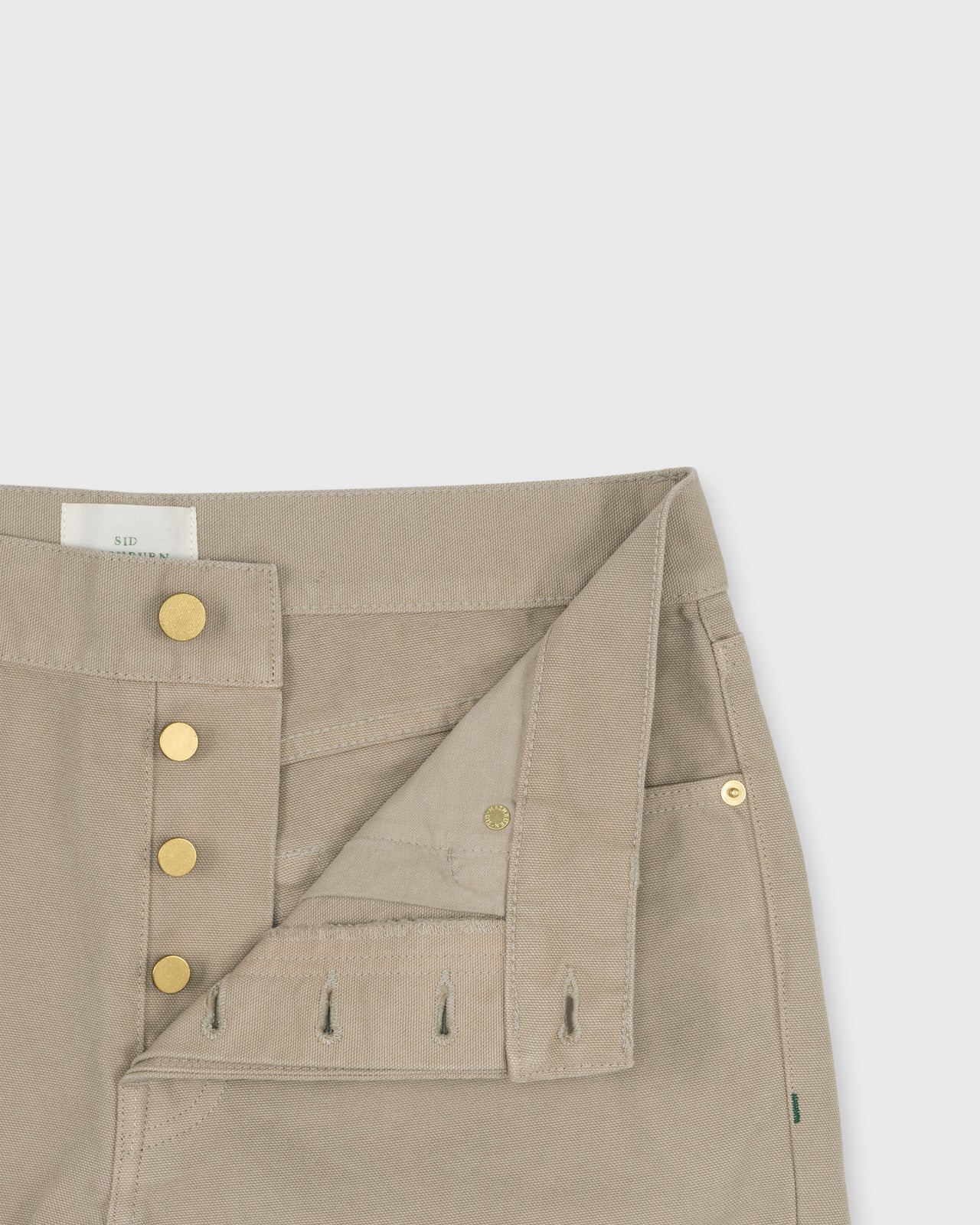 Slim Straight 5-Pocket Pant in Khaki Garment-Dyed Canvas
