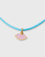 Load image into Gallery viewer, Kiss Charm Bracelet in Pink Enamel/Assorted Color Cord
