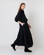 Load image into Gallery viewer, Isla Shirtdress in Black Poplin
