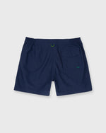 Load image into Gallery viewer, Zip-Front Standard Swim Short in Navy Nylon

