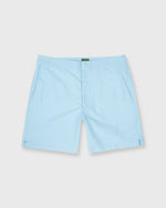Load image into Gallery viewer, Zip-Front Mid-Length Swim Short in Sky Nylon
