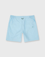 Load image into Gallery viewer, Zip-Front Mid-Length Swim Short in Sky Nylon
