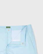 Load image into Gallery viewer, Zip-Front Mid-Length Swim Short in Sky Nylon

