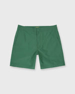 Load image into Gallery viewer, Zip-Front Mid-Length Swim Short in Pine Nylon
