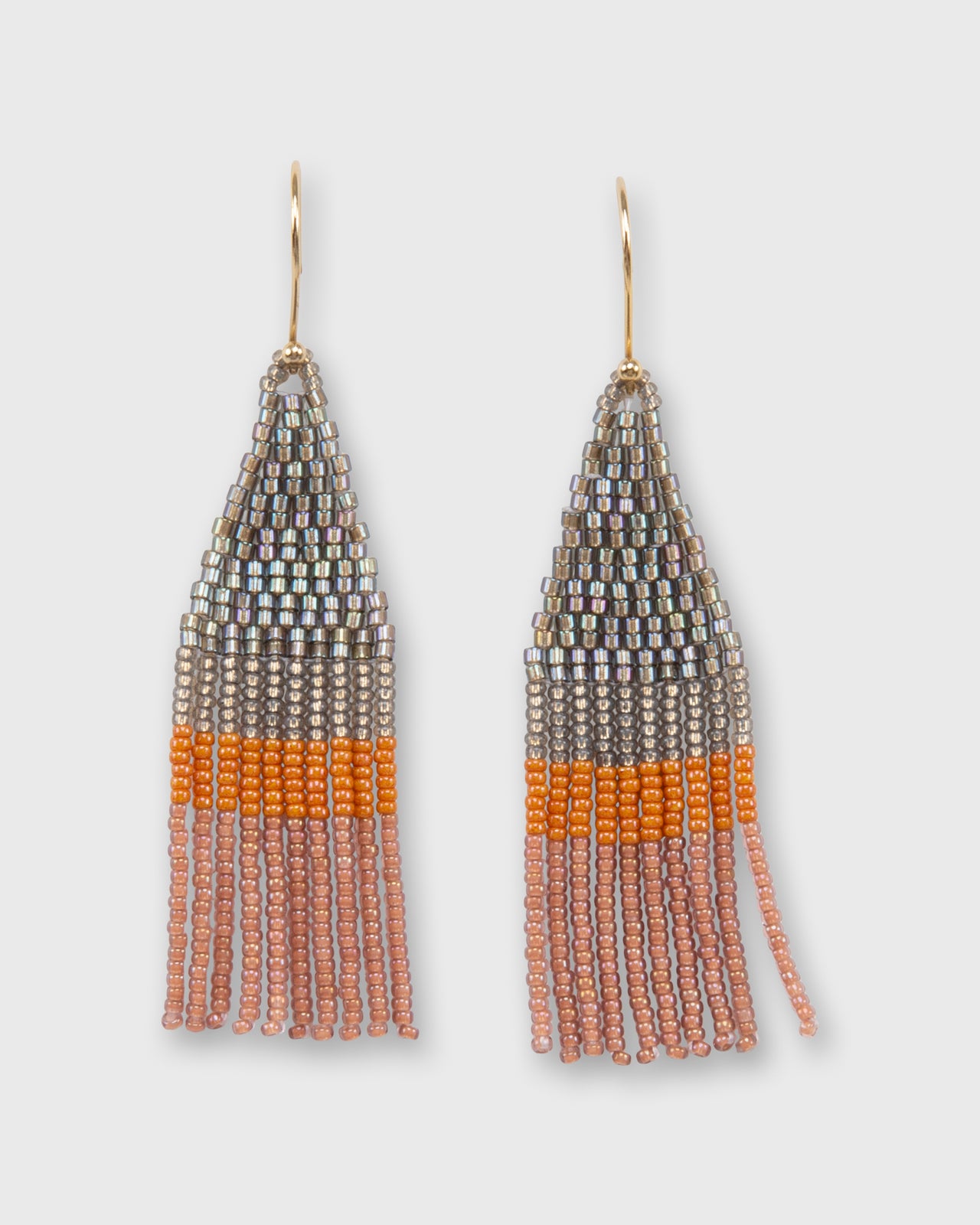 Franjette Earrings in Pewter