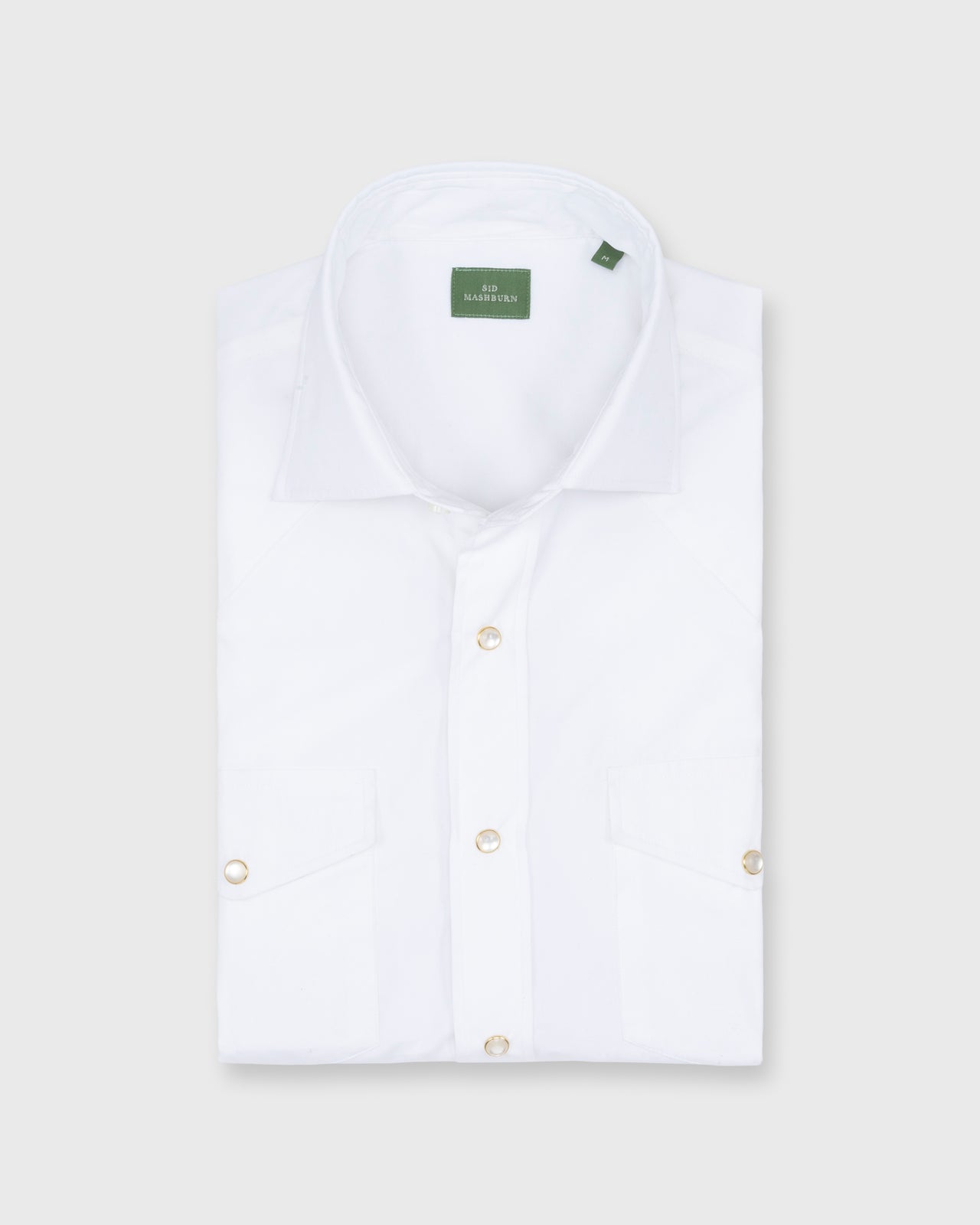 Western Work Shirt in White Poplin