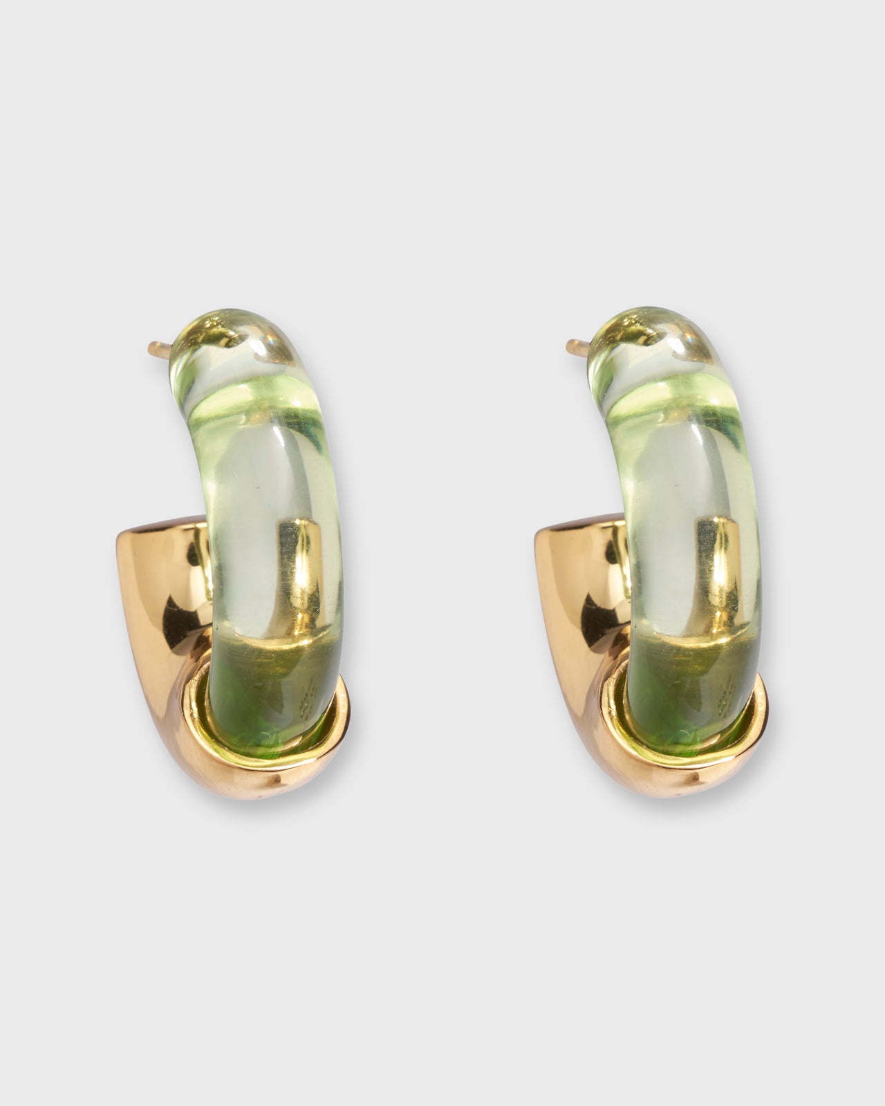 Infinity Hoop Earrings in Lime