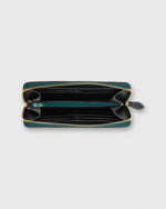 Load image into Gallery viewer, Zip Wallet in Dark Green Leather

