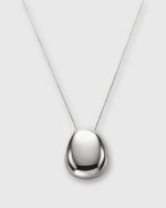 Load image into Gallery viewer, Large Oval Pendant Necklace in Sterling Silver
