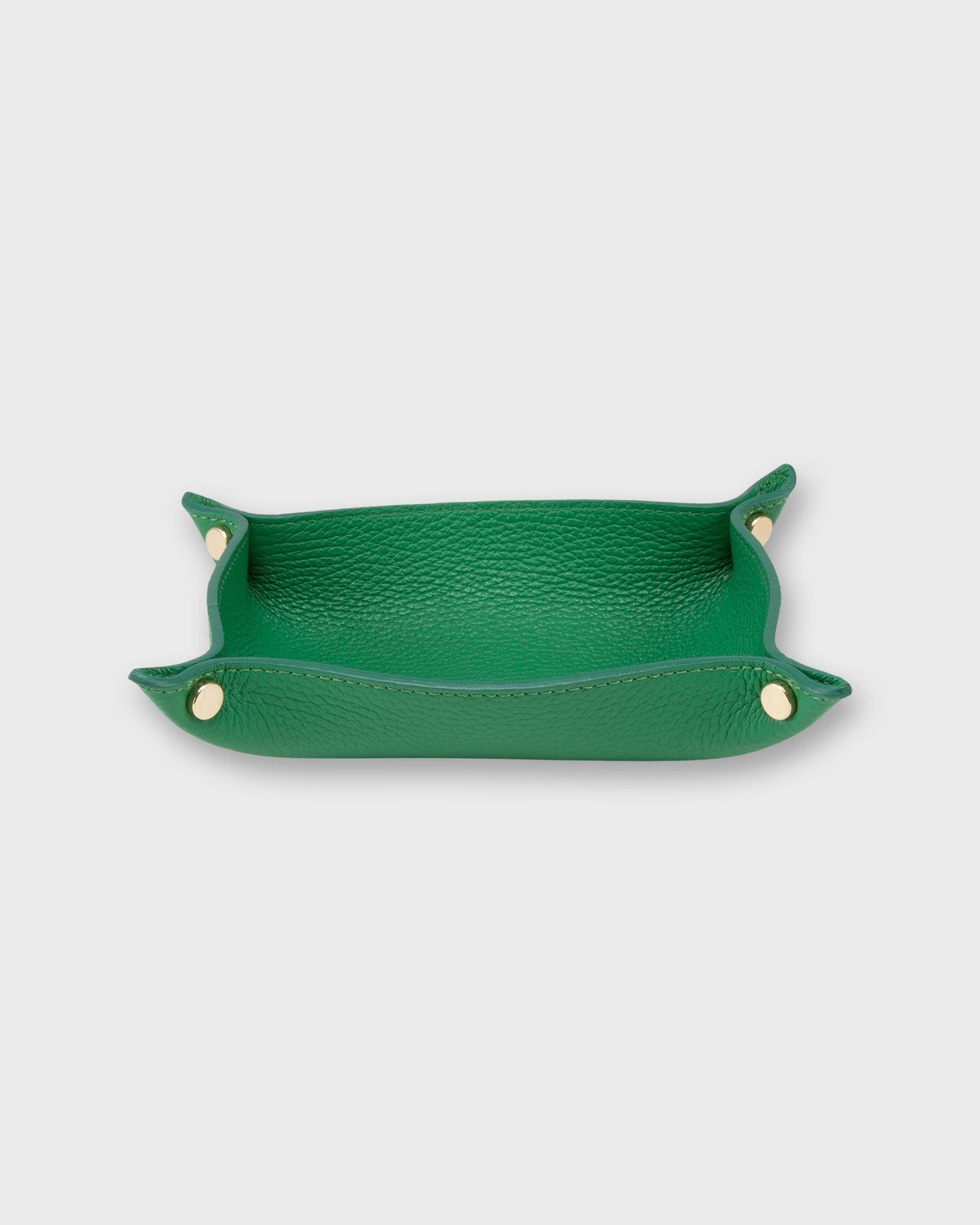 Soft Medium Rectangle Tray in Kelly Leather