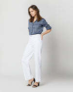 Load image into Gallery viewer, Coco Patch Pocket Jean in White Stretch Denim
